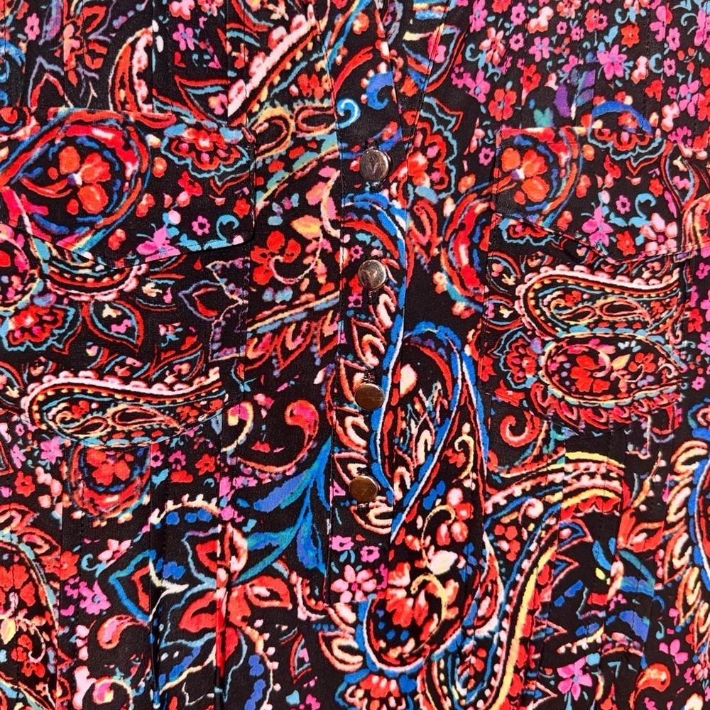 Ava & Grace Multicolor Paisley Sleeveless Blouse - Picture 3 of 4